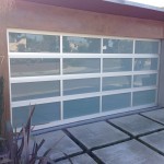 A new glass panel garage door