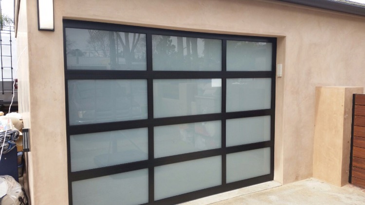 Aluminum-Glass Garage Door Installation in Costa Mesa 