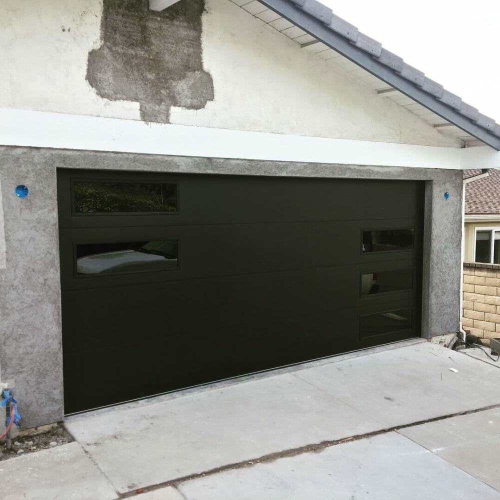 Black Chi Door With Black Windows In San Clemente Cityscape